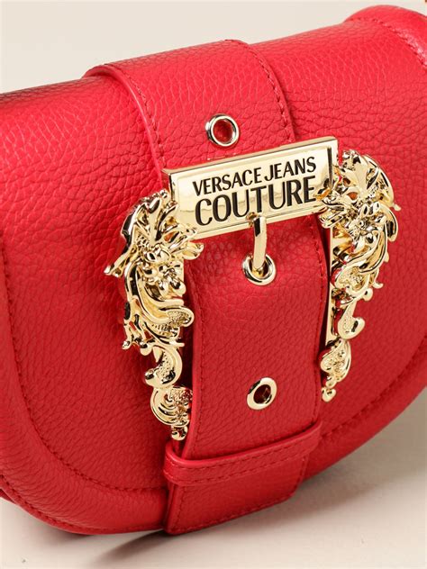 versace half round red handbag|authentic versace handbags.